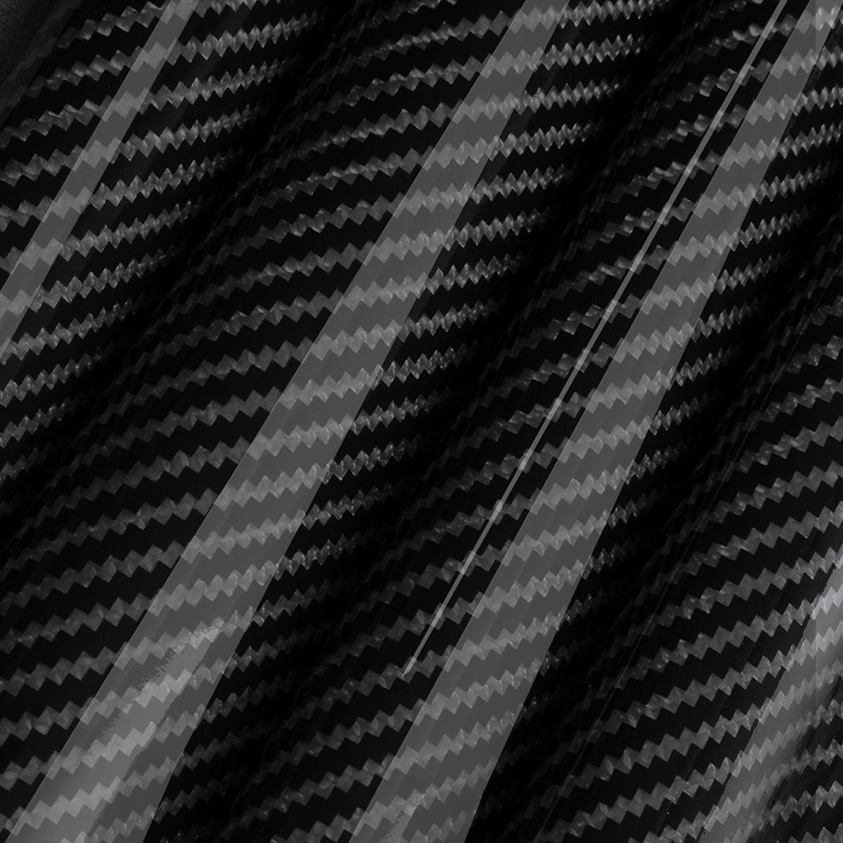 Close-up of glossy black carbon-fiber-style hydro-dipped finish used on LOPHNIX steering wheel covers