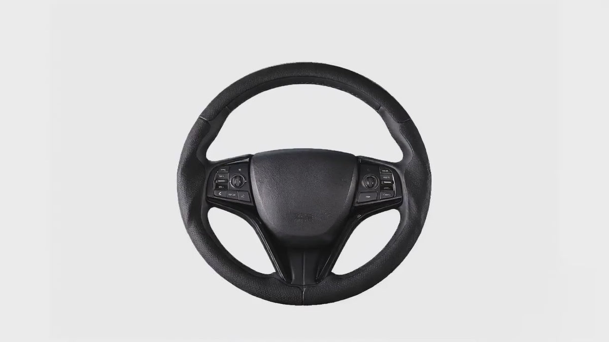 LOPHNIX 3-piece steering wheel cover for Honda Civic 2016-2021 and Clarity 2018-2021 installation video showing easy assembly and custom fit design