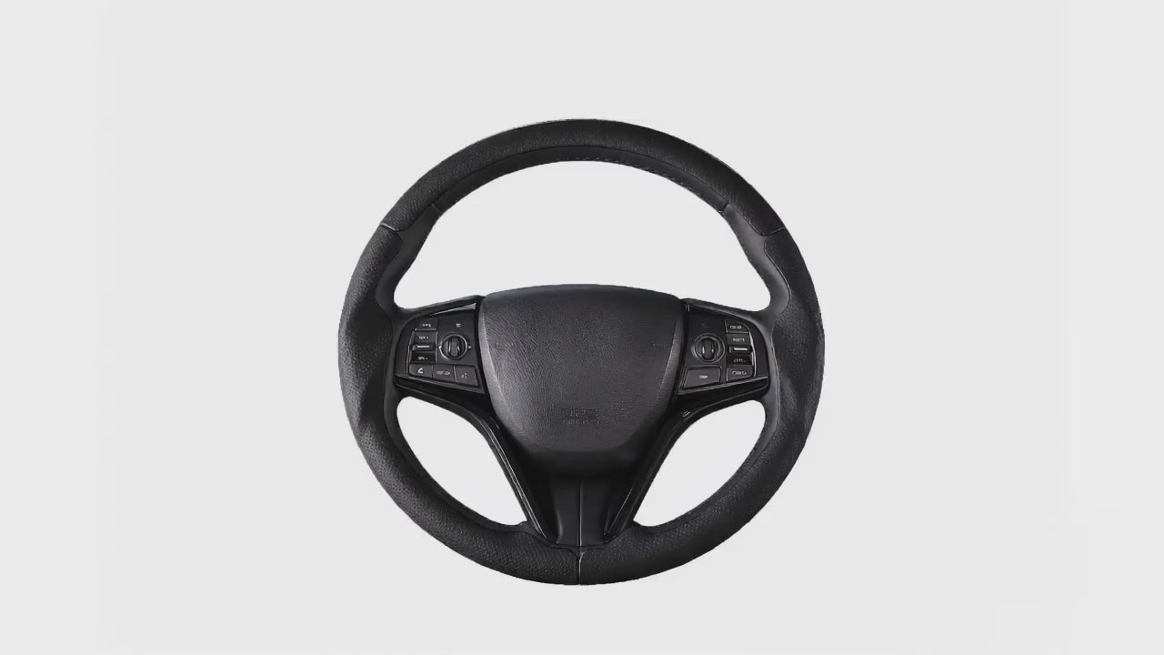 LOPHNIX 3-piece steering wheel cover for Honda Civic 2016-2021 and Clarity 2018-2021 installation video showing easy assembly and custom fit design